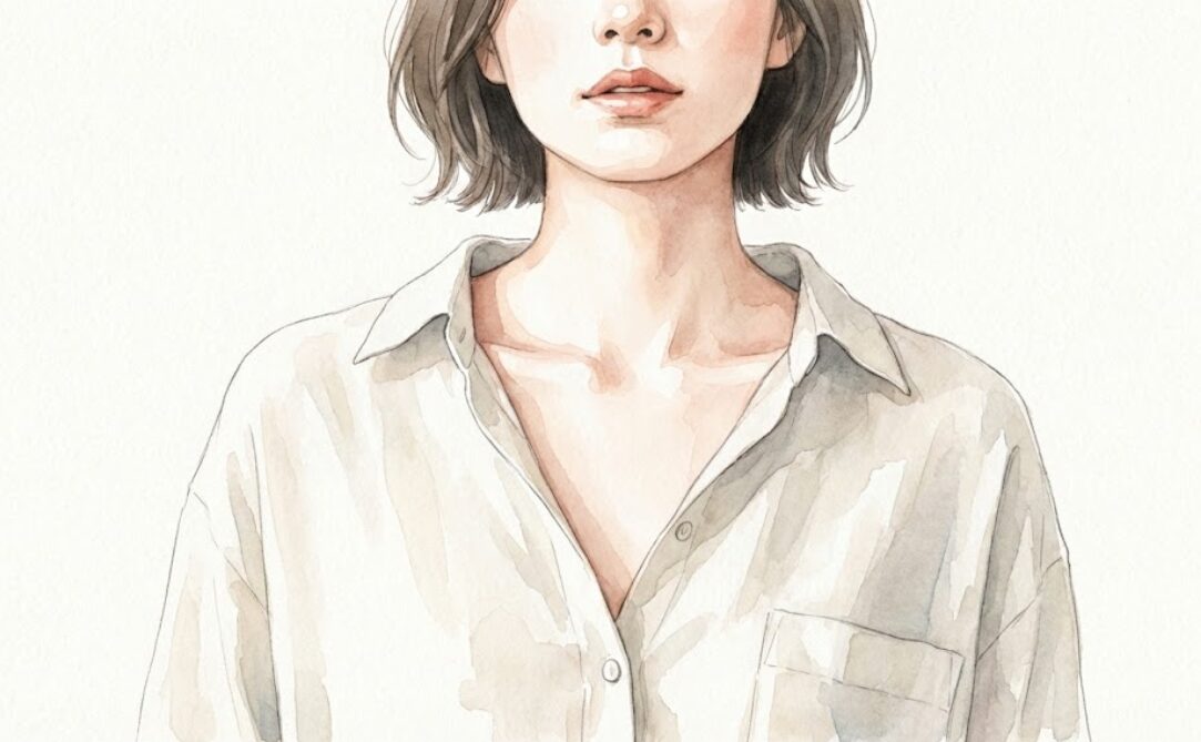 4フレーム感が目立つ骨格ナチュラルの特徴]