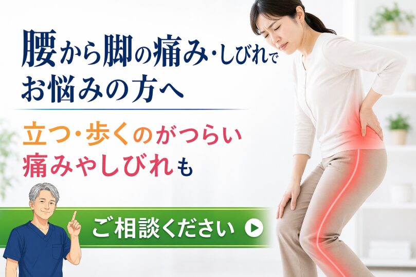 腰から下肢にかけての痛みやしびれ 腰の不調 腰から脚の痛み・しびれ